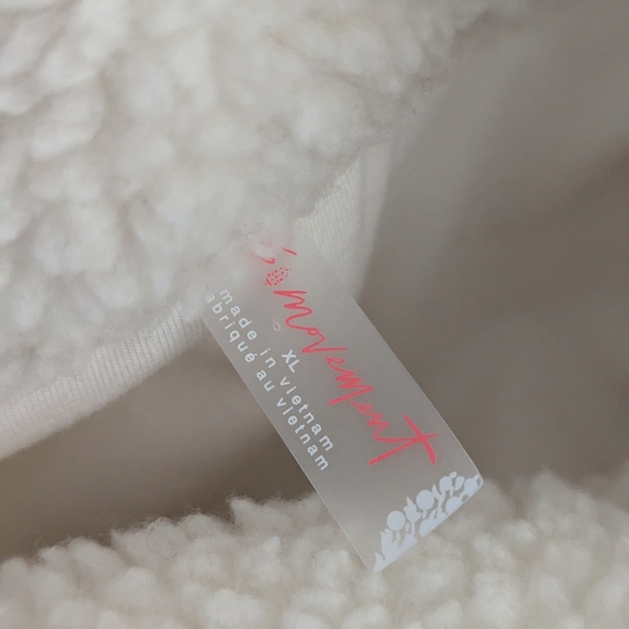 NWT Free People - Hit the Slopes - Sunrise Summit Ivory Combo - Sherpa Jacket - Picture 16 of 16